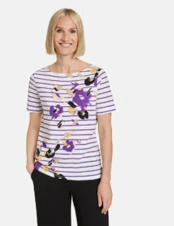 Gerry Weber Geringeltes Halbarmshirt Mit Steinchendekor 15 Gerry Weber Geringeltes Halbarmshirt Mit Steinchendekor -Feine Mode geringeltes halbarmshirt mit steinchendekor 01