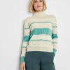 Gerry Weber Gestreifter Wollpullover Mit Turtleneck -Feine Mode gestreifter wollpullover mit turtleneck 110