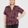 Halbarmbluse Mit Floral-Print 1 Halbarmbluse Mit Floral-Print -Feine Mode halbarmbluse mit floral print 110