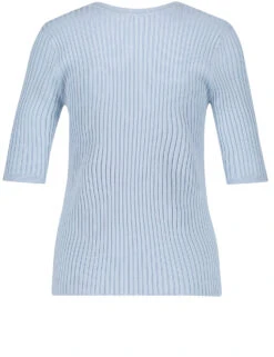 Gerry Weber Halbarmshirt Mit Rippstrick-Struktur -Feine Mode halbarmshirt mit rippstrick struktur 03