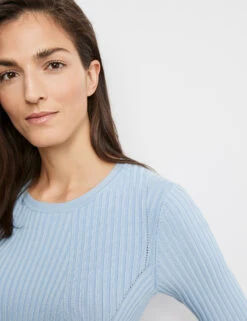 Gerry Weber Halbarmshirt Mit Rippstrick-Struktur -Feine Mode halbarmshirt mit rippstrick struktur 100