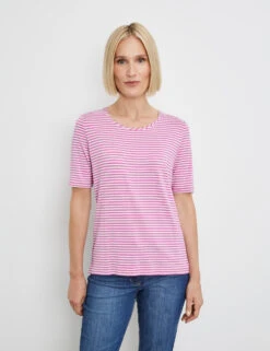 Gerry Weber Halbarmshirt Mit Streifen-Dessin