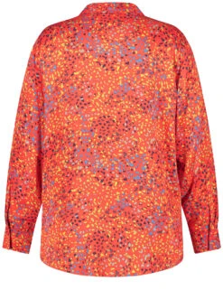 Hemdbluse Mit Allover-Print -Feine Mode hemdbluse mit allover print 03