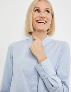 Gerry Weber Hemdbluse Mit Verdeckter Knopfleiste Und Armriegel -Feine Mode hemdbluse mit verdeckter knopfleiste und armriegel 100