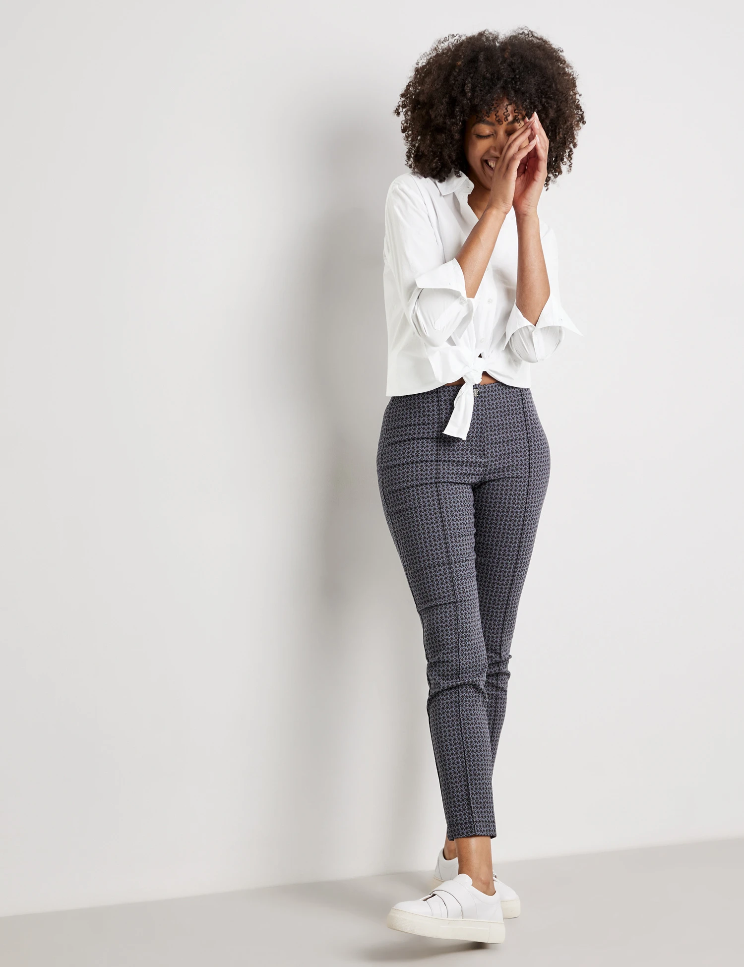 Gerry Weber Hose Mit Minimaldessin Slim Fit 3 Gerry Weber Hose Mit Minimaldessin Slim Fit