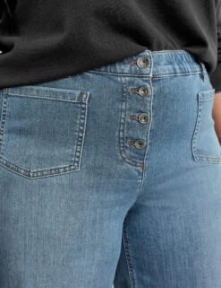 Jeans Mit Weitem Bein Carlotta -Feine Mode jeans mit weitem bein carlotta 100