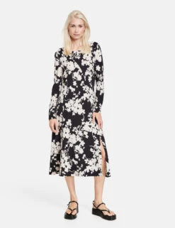 Taifun Jerseykleid Mit Knotendetail Und Schlitz 13 Taifun Jerseykleid Mit Knotendetail Und Schlitz -Feine Mode jerseykleid mit knotendetail und schlitz 01