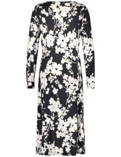 Taifun Jerseykleid Mit Knotendetail Und Schlitz 10 Taifun Jerseykleid Mit Knotendetail Und Schlitz -Feine Mode jerseykleid mit knotendetail und schlitz 03