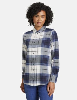 Taifun Karierte Hemdbluse Aus Baumwolle -Feine Mode karierte hemdbluse aus baumwolle 01