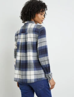 Taifun Karierte Hemdbluse Aus Baumwolle -Feine Mode karierte hemdbluse aus baumwolle 104