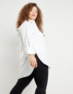Klassische Longbluse Organic Cotton -Feine Mode klassische longbluse organic cotton 102
