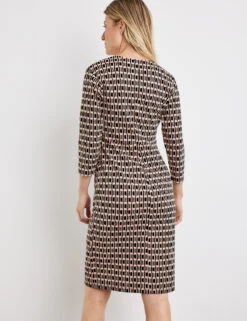 Gerry Weber Kleid Mit Wickeloptik Und Kettendessin -Feine Mode kleid mit wickeloptik und kettendessin 104