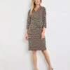 Gerry Weber Kleid Mit Wickeloptik Und Kettendessin -Feine Mode kleid mit wickeloptik und kettendessin 110