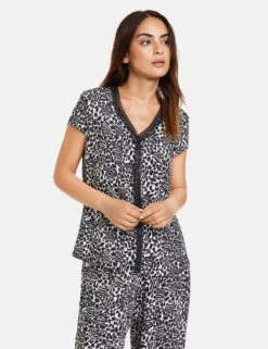 Taifun Kurzarmbluse Mit V-Ausschnitt 15 Taifun Kurzarmbluse Mit V-Ausschnitt -Feine Mode kurzarmbluse mit v ausschnitt 01