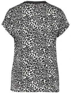 Taifun Kurzarmbluse Mit V-Ausschnitt 11 Taifun Kurzarmbluse Mit V-Ausschnitt -Feine Mode kurzarmbluse mit v ausschnitt 03