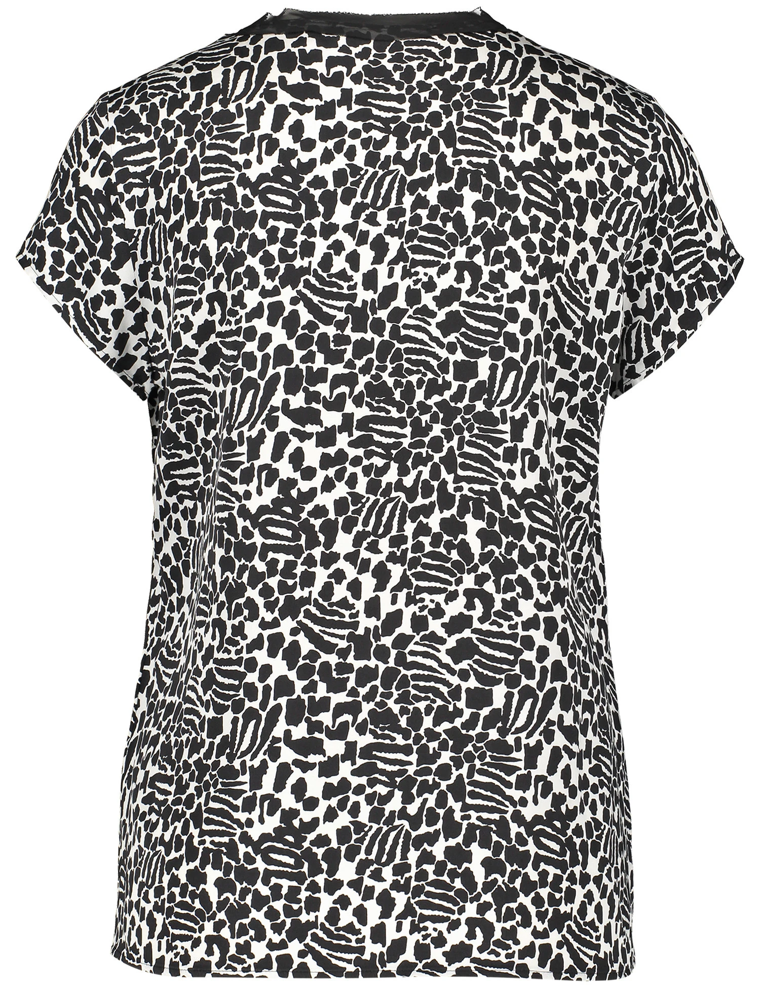 Taifun Kurzarmbluse Mit V-Ausschnitt 5 Taifun Kurzarmbluse Mit V-Ausschnitt - Image 3