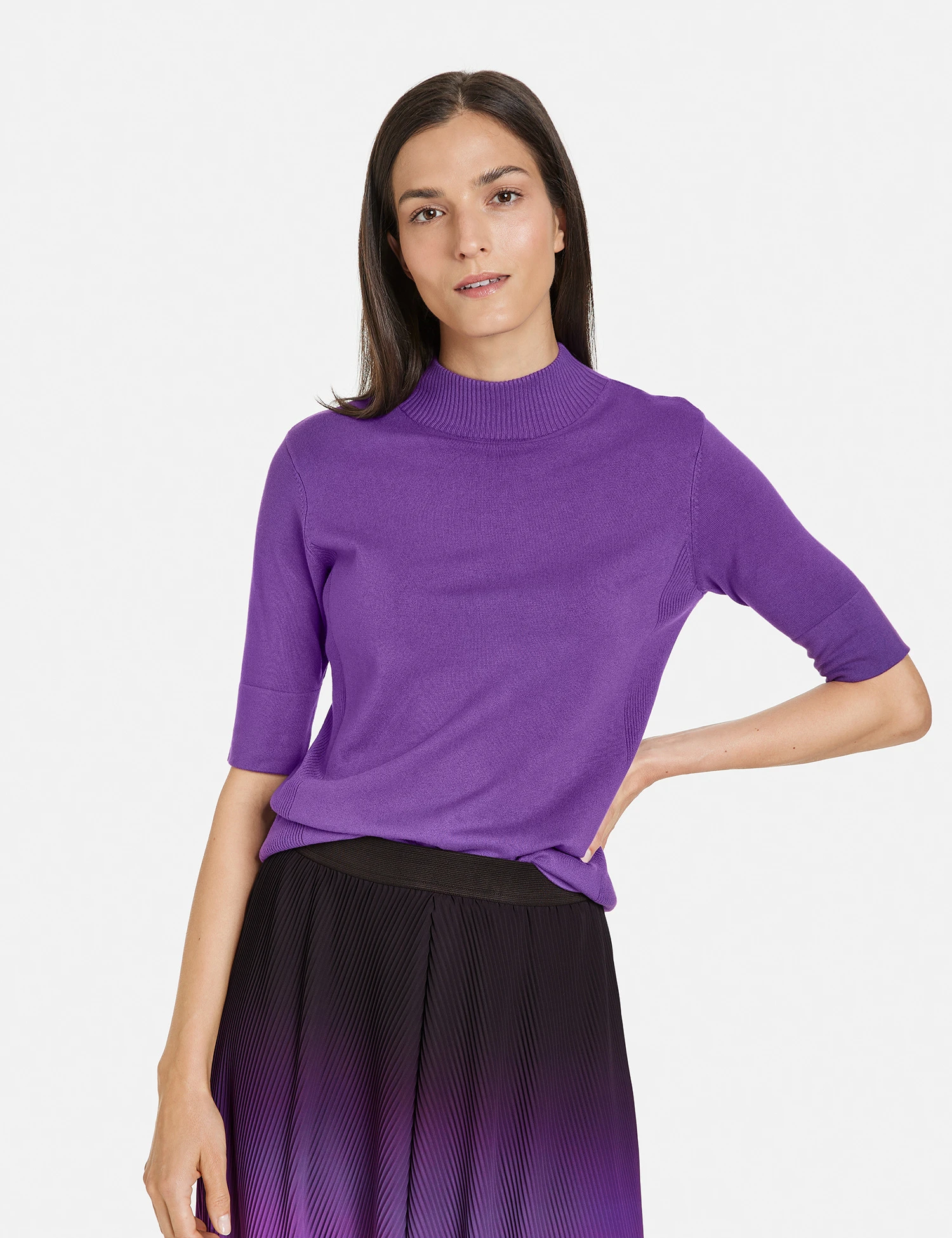 Gerry Weber Kurzarmpullover Aus Feinstrick Mit Stehkragen 9 Gerry Weber Kurzarmpullover Aus Feinstrick Mit Stehkragen - Image 7