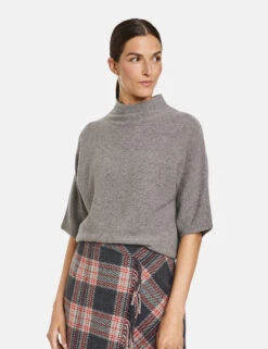 Gerry Weber Kurzarmpullover Aus Wolle-Kaschmir-Mix -Feine Mode kurzarmpullover aus wolle kaschmir mix 01