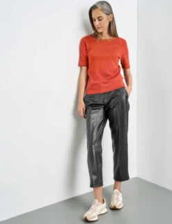 Gerry Weber Kurzarmpullover Mit Lurex-Details -Feine Mode kurzarmpullover mit lurex details 102