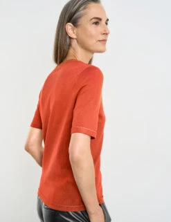 Gerry Weber Kurzarmpullover Mit Lurex-Details -Feine Mode kurzarmpullover mit lurex details 104