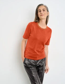 Gerry Weber Kurzarmpullover Mit Lurex-Details