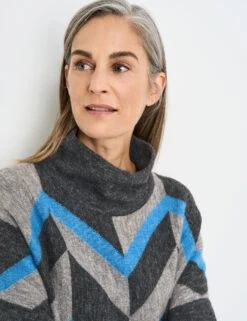 Gerry Weber Kurzarmpullover Mit Wollanteil -Feine Mode kurzarmpullover mit wollanteil 100