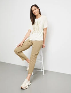 Gerry Weber Kurzarmshirt Mit Paillettendekor -Feine Mode kurzarmshirt mit paillettendekor 102