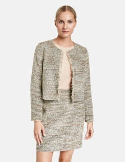 Taifun Kurze Blazerjacke Mit Glanz-Details -Feine Mode kurze blazerjacke mit glanz details 01