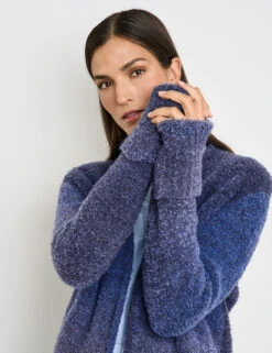 Gerry Weber Kuschelige Strickjacke Mit Ärmelaufschlag -Feine Mode kuschelige strickjacke mit aermelaufschlag 100