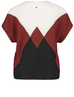 Gerry Weber Kuscheliger Kurzarmpullover Mit Grafischem Muster -Feine Mode kuscheliger kurzarmpullover mit grafischem muster 03