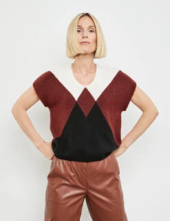 Gerry Weber Kuscheliger Kurzarmpullover Mit Grafischem Muster