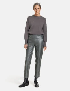 Gerry Weber Lässige 7/8 Hose Aus Kunstleder -Feine Mode laessige 78 hose aus kunstleder 01