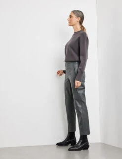 Gerry Weber Lässige 7/8 Hose Aus Kunstleder -Feine Mode laessige 78 hose aus kunstleder 102