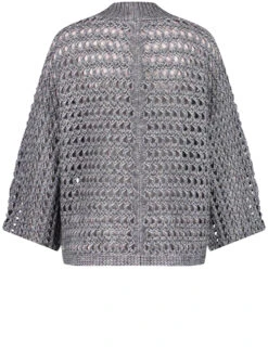 Gerry Weber Lässige Strickjacke Mit Grobem Lochstrick -Feine Mode laessige strickjacke mit grobem lochstrick 03