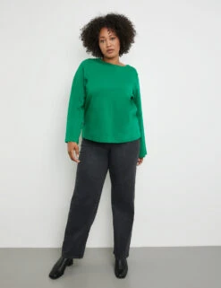 Langaramshirt Aus Interlock-Jersey -Feine Mode langaramshirt aus interlock jersey 102