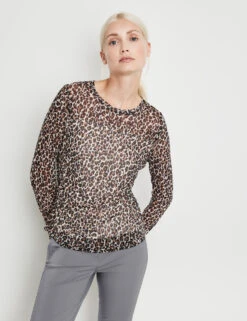 Taifun Langarmshirt Mit Semitransparenten Details