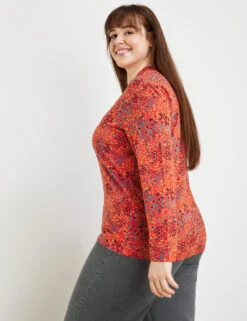 Langarmshirt Mit V-Ausschnitt -Feine Mode langarmshirt mit v ausschnitt 104