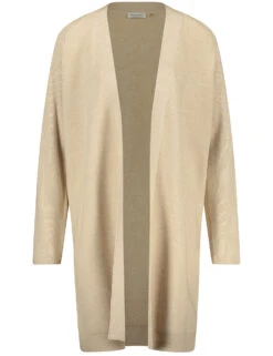 Gerry Weber Lange Strickjacke Mit Ärmeln Aus Rippstrick -Feine Mode lange strickjacke mit aermeln aus rippstrick 02