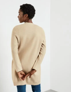 Gerry Weber Lange Strickjacke Mit Ärmeln Aus Rippstrick -Feine Mode lange strickjacke mit aermeln aus rippstrick 104