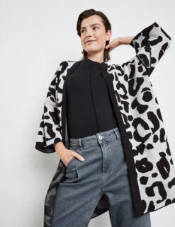 Taifun Lange Strickjacke Mit Wendefunktion -Feine Mode lange strickjacke mit wendefunktion 102