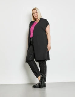 Lange Strickweste Mit Bindegürtel -Feine Mode lange strickweste mit bindeguertel 102