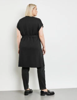 Lange Strickweste Mit Bindegürtel -Feine Mode lange strickweste mit bindeguertel 104