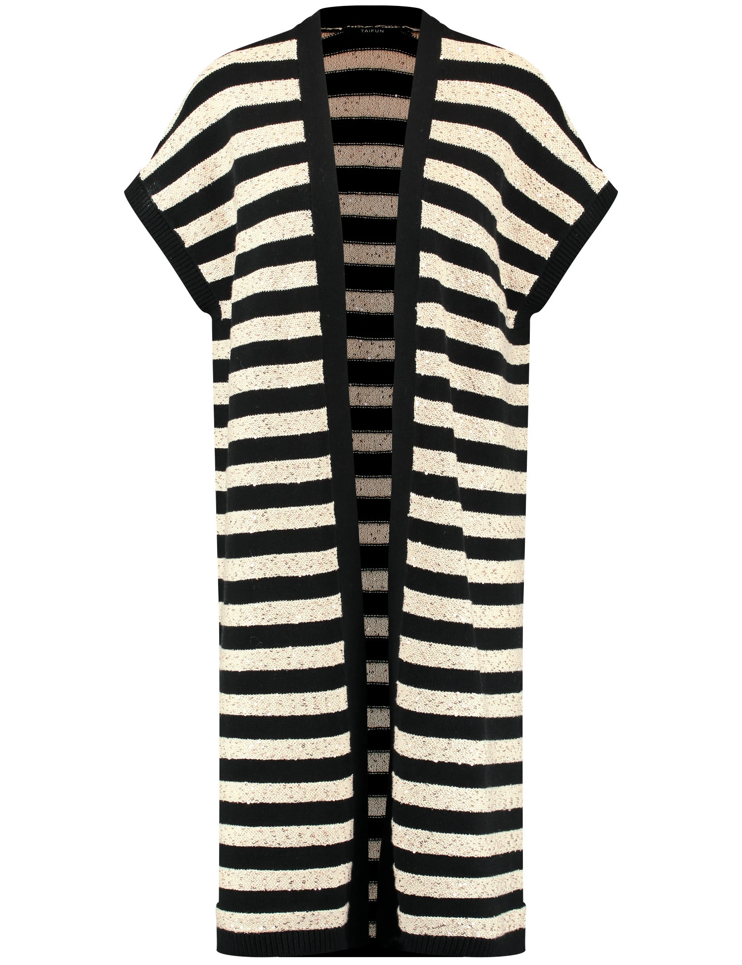 Taifun Lange Strickweste Mit Pailletten-Dekor 4 Taifun Lange Strickweste Mit Pailletten-Dekor - Image 2