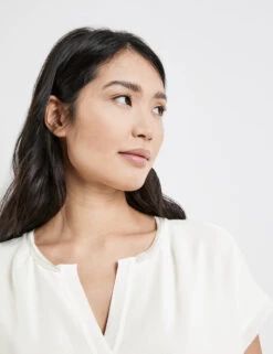 Taifun Legeres Shirt Mit Offenem Rundhalsausschnitt -Feine Mode legeres shirt mit offenem rundhalsausschnitt 100