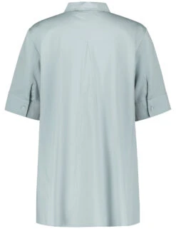 Gerry Weber Leicht Ausgestellte Halbarmbluse Mit Kellerfalte -Feine Mode leicht ausgestellte halbarmbluse mit kellerfalte 03