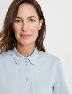 Gerry Weber Leicht Ausgestellte Halbarmbluse Mit Kellerfalte -Feine Mode leicht ausgestellte halbarmbluse mit kellerfalte 100