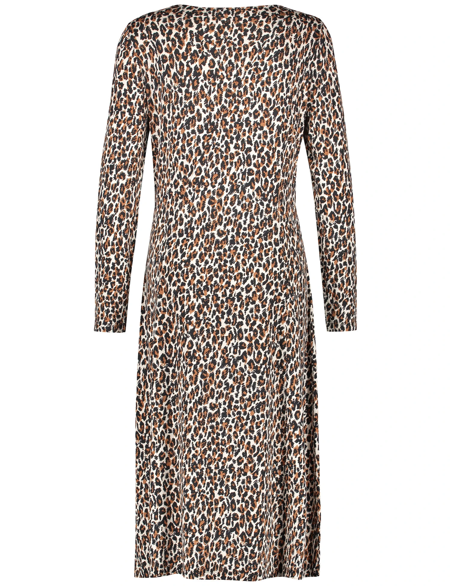 Taifun Leicht Ausgestelltes Jerseykleid Mit Schlitz Und Knotendetail 5 Taifun Leicht Ausgestelltes Jerseykleid Mit Schlitz Und Knotendetail - Image 3