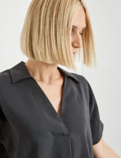 Gerry Weber Locker Fallende Bluse Mit Kragen -Feine Mode locker fallende bluse mit kragen 100