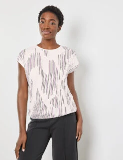 Feine Mode 11 Gerry Weber Lockeres Kurzarmshirt Mit Elastischem Saum