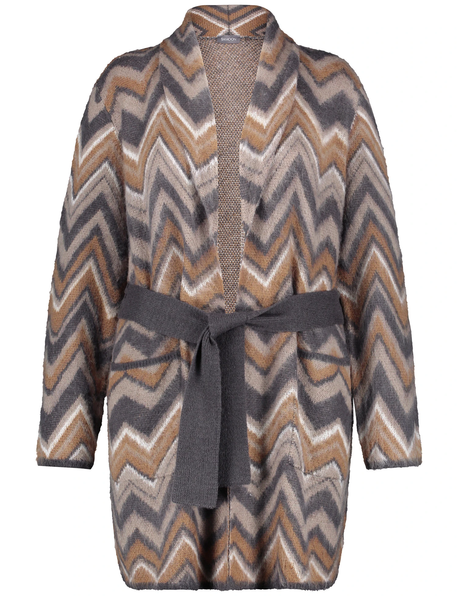 Long-Cardigan Mit Bindegürtel 3 Long-Cardigan Mit Bindegürtel